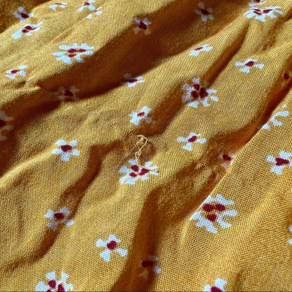 Free People Walking Through My Dreams Orange Floral Paisley Smocked Dress - Picture 14 of 15